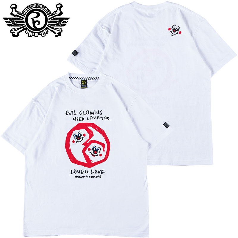 ローリングクレイドル ROLLING CRADLE LOVE IS LOVE TEE(ホワイト 白 WHITE)ローリングクレイドルTシャツ ROLLING CRADLETシャツ ローリングクレイドルティーシャツ ROLLING CRADLEティーシャツ