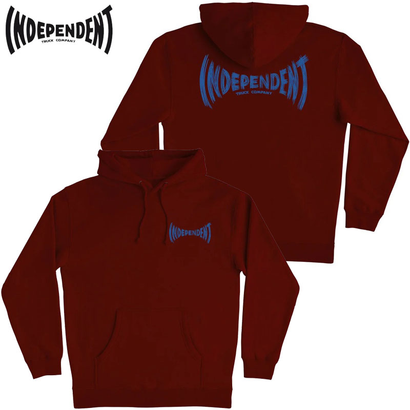  CfByfg INDEPENDENT CARVED SPAN P/O HOODED(MAROON)INDEPENDENTp[J CfByfgp[J INDEPENDENTt[fB[ CfByfgt[fB[