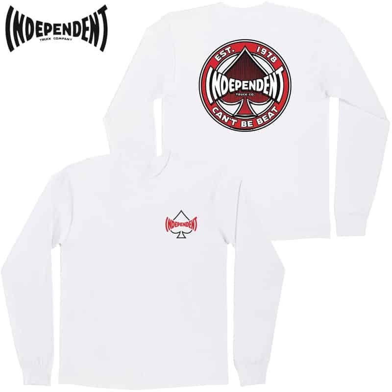 CfByfg INDEPENDENT CANT BE BEAT L/S REGULAR T-SHIRT(zCg  WHITE)INDEPENDENT TCfByfgT INDEPENDENTeB[ CfByfgeB[