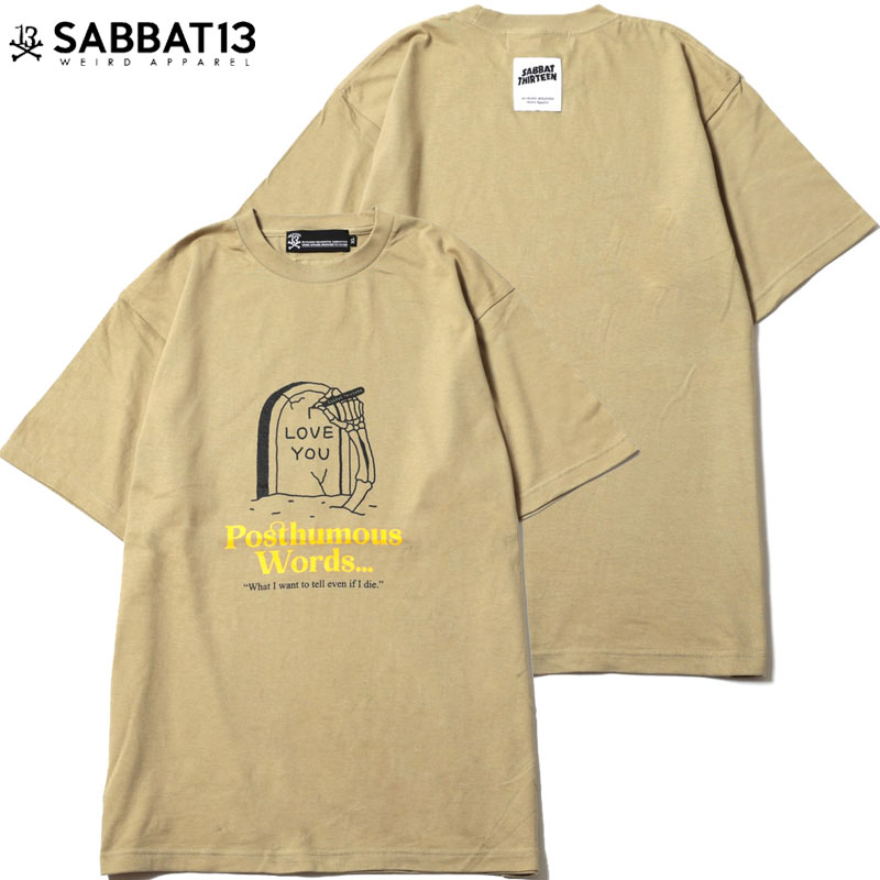 サバトサーティーン SABBAT13 POSTHUMOUS T(ベージュ SANDKHAKI)SABBAT13Tシャツ サバトサーティーンティーシャツ SABBAT13ティーシャツ サバト