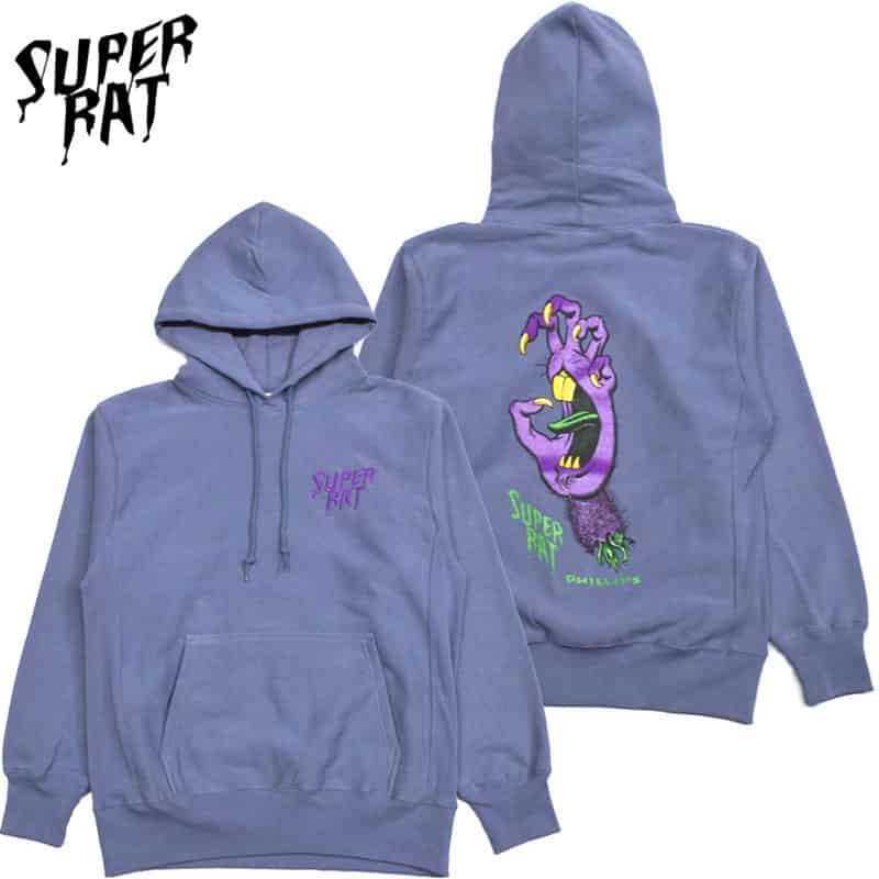  X[p[bg SUPER RAT RAT HAND GR PULL OVER HOOD(u[ BLUE)X[p[bgt[fB[ SUPER RATt[fB[ p[J XEFbg nh WARPʒ