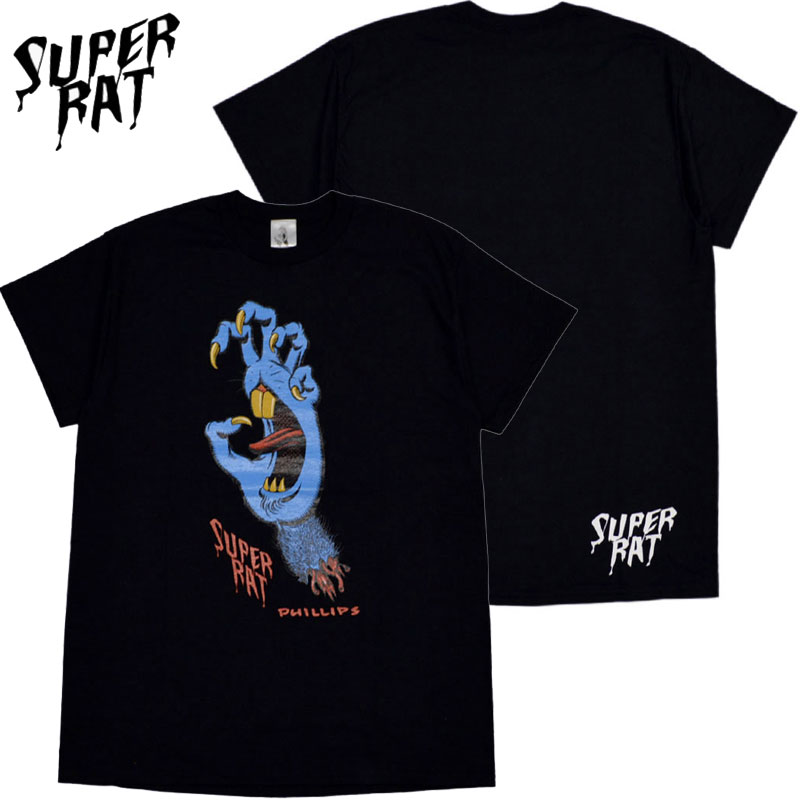 X[p[bg SUPER RAT RAT HAND TEE(ubN  BLACK)X[p[bgTVc SUPER RAT TVc eB[Vc nh WARPʒ