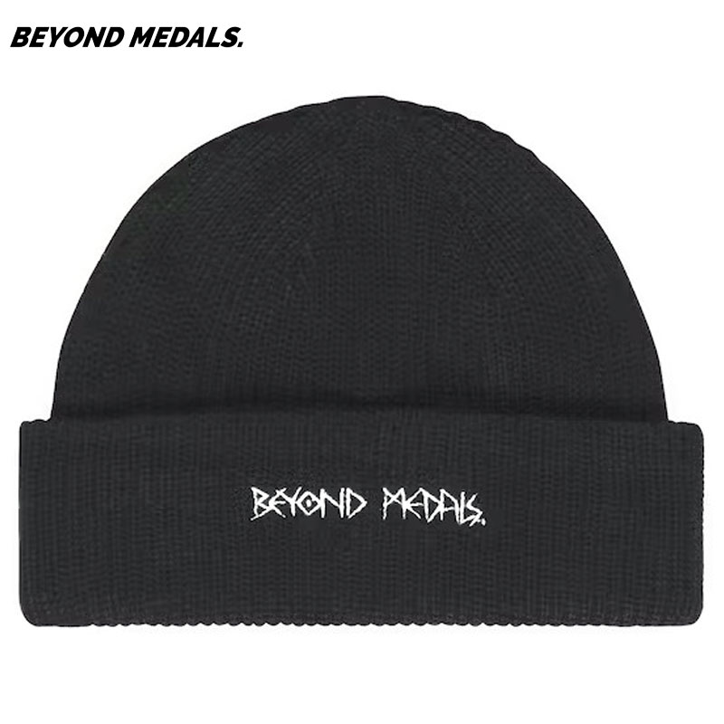 ビヨンドメダルズ BEYOND MEDALS BAEKKEL BEANIE(ブラック 黒 BLACK)ビヨンドメダルズビーニー BEYOND MEDALSビーニー ニット帽 帽子 刺繍