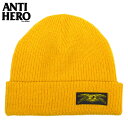 アンタイヒーロースケートボード ANTIHERO SKATEBOARDS STOCK EAGLE LABEL BEANIE GOLD アンタイヒーロースケートボードニット帽 ANTIHERO SKATEBOARDSニット帽 アンタイヒーロースケートボー…