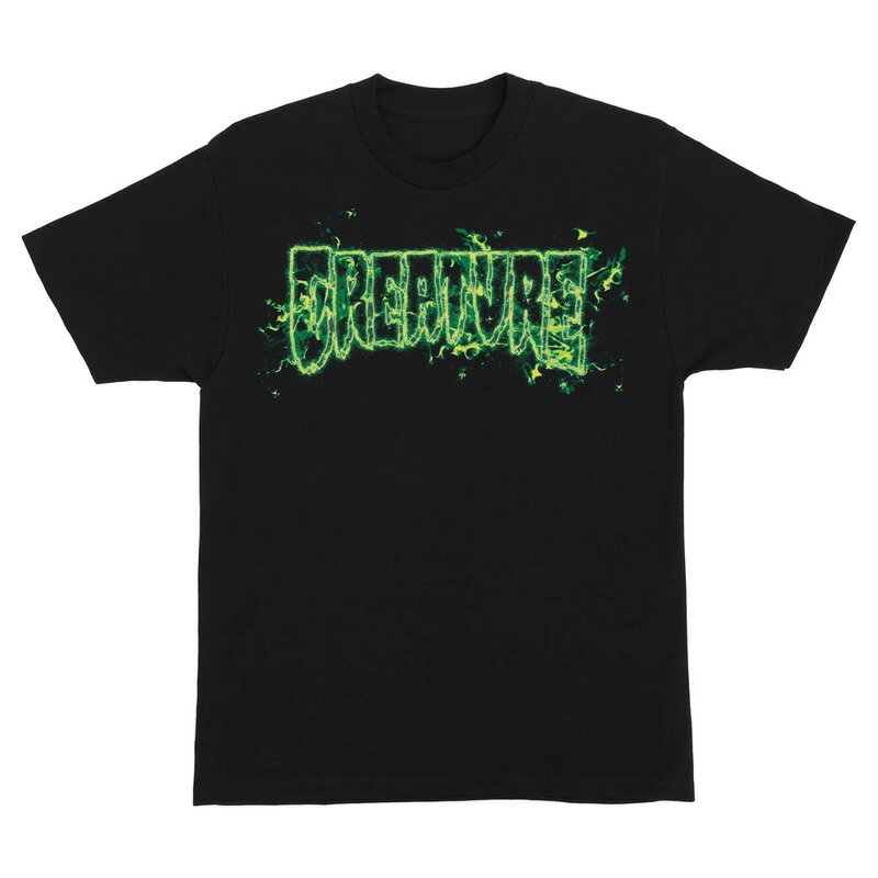 N[`[XP[g{[h CREATURE SKATEBOARDS INFERNO LOGL OUTLINE S/S T-SHIRT(ubN  BLACK)N[`[XP[g{[hTVc CREATURE SKATEBOARDSTVc N[`[XP[g{[h CREATURE SKATEBOARDS