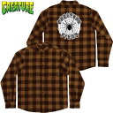 送料無料 クリーチャースケートボード CREATURE SKATEBOARDS WEB L/S FLANNEL TOP ( BLACK/BROWN ) クリーチャースケートボードシャツ CREATURE SKATEBOARDSシャツ クリーチャースケートボード長袖 CREATURE SKATEBOARDS長袖 チェックシャツ