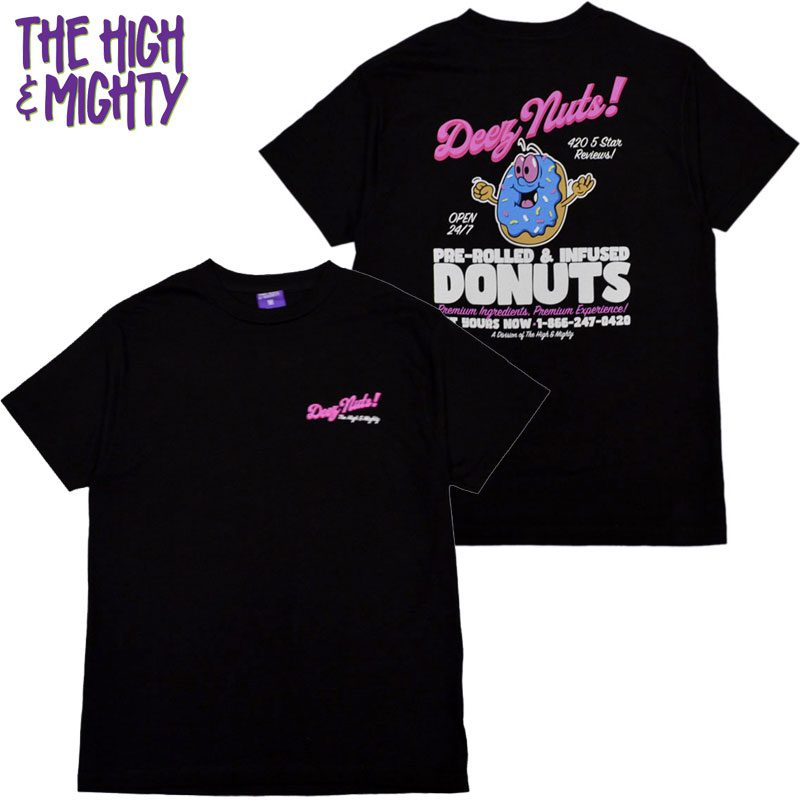 ハイアンドマイティー THE HIGH MIGHTY DEEZ NUTS TEE(ブラック 黒 BLACK)ハイアンドマイティーTシャツ THE HIGH MIGHTYTシャツ ハイアンドマイティー半袖 THE HIGH MIGHTY半袖