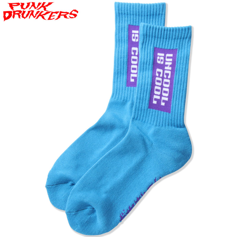 パンクドランカーズ PUNK DRUNKERS UCICカラフルソックス ブルー 青 BLUE パンクドランカーズソックス PUNK DRUNKERSソックス パンクドランカーズ靴下 くつした くつ下