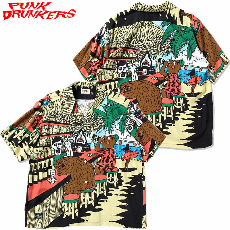 【予約受付】送料無料 パンクドランカーズ PUNK DRUNKERS [PDS×Eanbe]南国アロハシャツ ( COLORFUL )パンクドランカーズアロハシャツ PUNK DRUNKERSアロハシャツ パンクドランカーズ半袖シャツ PUNK DRUNKERS半袖シャツ Eanbeコラボ イアンべコラボのサムネイル