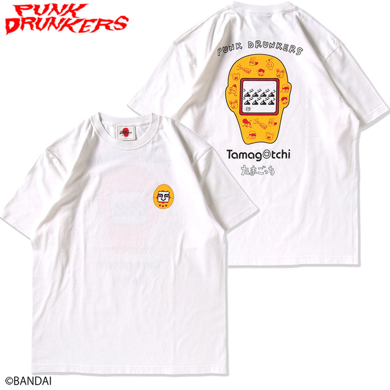 パンクドランカーズ PUNK DRUNKERS PDS×たまごっち 世話しなすぎTEE(ホワイト 白 WHITE)パンクドランカーズTシャツ PUNK DRUNKERSTシャツ パンクドランカーズティーシャツ PUNK DRUNKERSティーシャツ たまごっちコラボ