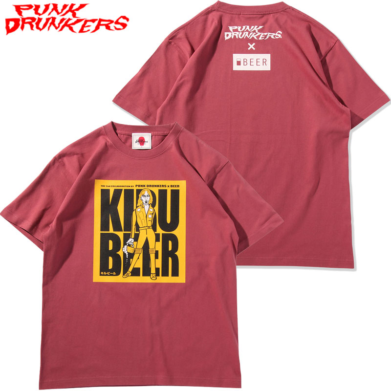 【Mサイズ ラスト1点】パンクドランカーズ PUNK DRUNKERS PDS×BEER 着るBEER.TEE(MERLOT)パンクドランカーズTシャツ PUNK DRUNKERSTシャツ パンクドランカーズティーシャツ PUNK DRUNKERSティーシャツ ビールコラボ