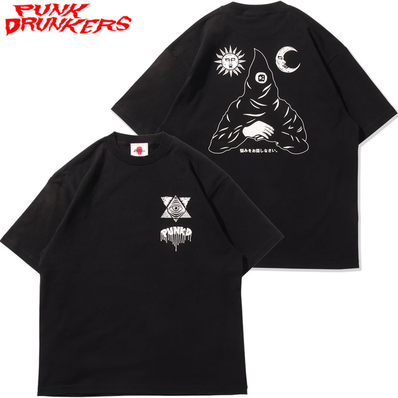 パンクドランカーズ PUNK DRUNKERS 占いTEE(ブラック 黒 BLACK)パンクドランカーズTシャツ PUNK DRUNKERSTシャツ パンクドランカーズティーシャツ PUNK DRUNKERSティーシャツ