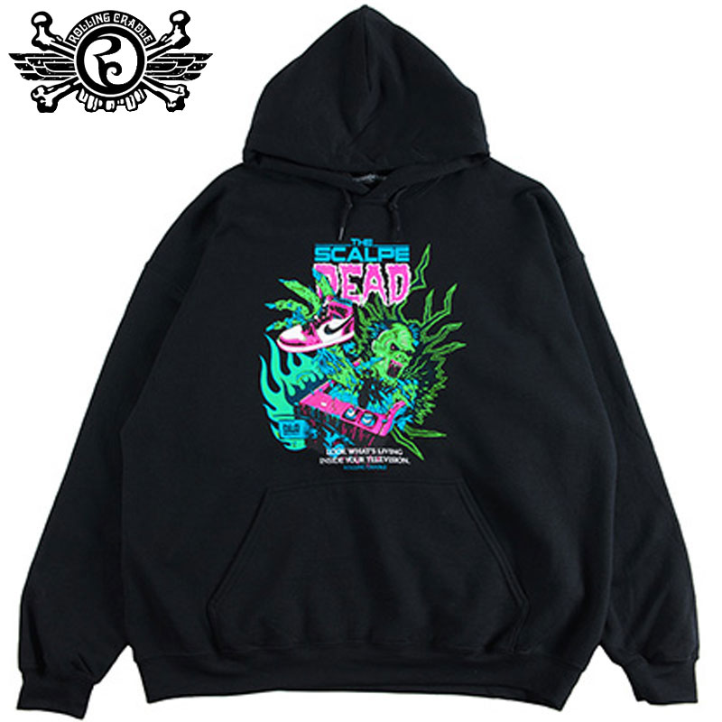 ローリングクレイドル ROLLING CRADLE THE SCALPE DEAD HOODIE(ブラック 黒 BLACK)ローリングクレイドルパーカ ロリクレパーカ ROLLING CRADLEパーカ ROLLINGCRADLE ローリングクレイドル 6090