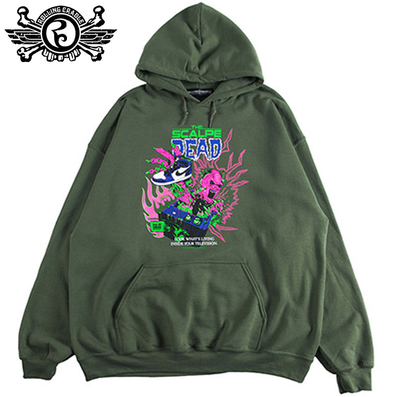 ローリングクレイドル ROLLING CRADLE THE SCALPE DEAD HOODIE(グリーン 緑 GREEN)ローリングクレイドルパーカ ロリクレパーカ ROLLING CRADLEパーカ ROLLINGCRADLE ローリングクレイドル 6090