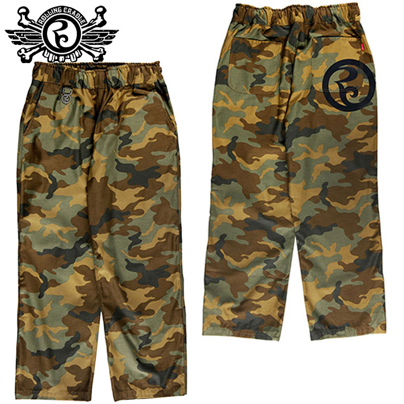 【Sサイズ ラスト1点】送料無料 ローリングクレイドル ROLLING CRADLE CAMO PANTS(ブラウン BROWN)ローリングクレイドルカモフラ柄パンツ ロリクレカモフラ柄パンツ ROLLING CRADLEカモフラ柄パンツ ローリングクレイドルボトム ロリクレボトム ROLLING CRADLEボトムス