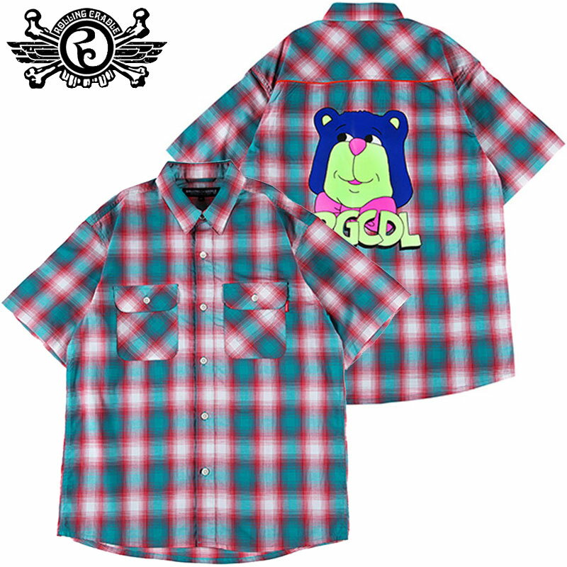 yMTCY Xg1_z[ONCh ROLLING CRADLE OMBRE CHECK SHIRT(bh  RED)[ONChVc NVc ROLLING CRADLEVc Vc