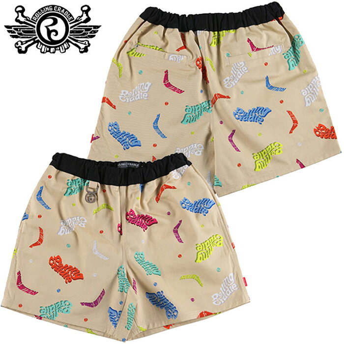 ローリングクレイドル ROLLING CRADLE LOGO SHORT PANTS(ベージュ BEIGE)ローリングクレイドルショーツ ロリクレショーツ ROLLING CRADLEショーツ ローリングクレイドルパンツ ロリクレパンツ ROLLING CRADLEパンツ ボトムス ROLLINGCRADLE