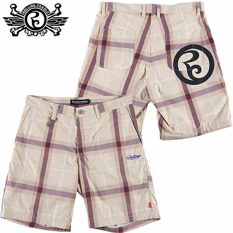 ローリングクレイドル ROLLING CRADLE BIG CHECK SHORTS(ベージュ BEIGE)ローリングクレイドルロングショーツ ROLLING CRADLEショーツ ロリクレパンツ ローリングクレイドルチェックパンツ ロリクレボトムス ROLLING CRADLEボトムス ROLLINGCRADLE