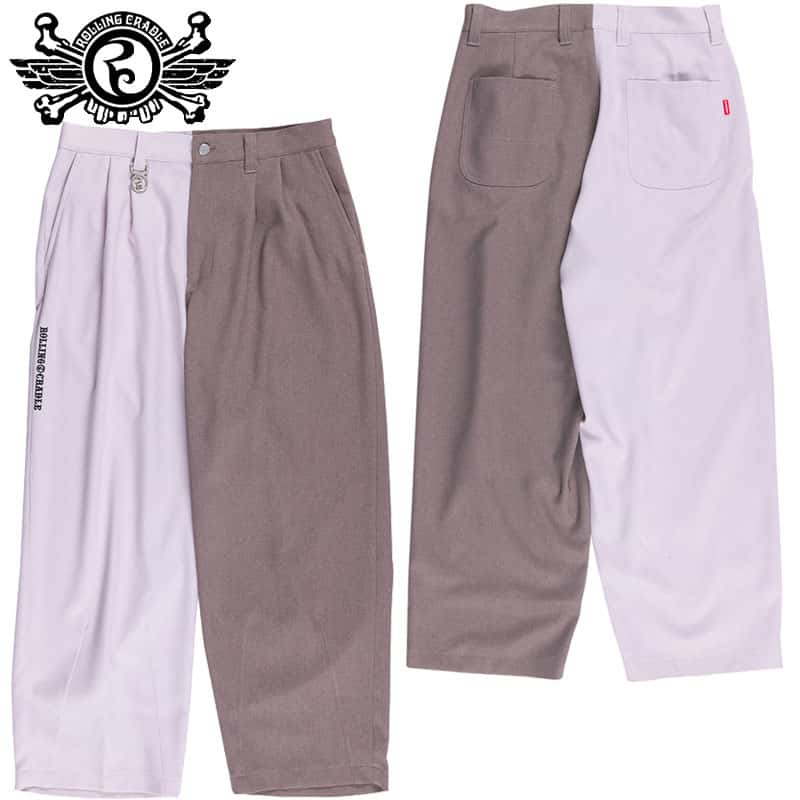  [ONCh ROLLING CRADLE 2TONE TUCK PANTS(PINK/BROWN)[ONChpc Npc ROLLING CRADLEpc `FbNpc