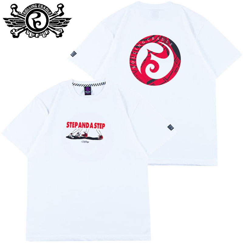 【Lサイズ ラスト1点】ローリングクレイドル ROLLING CRADLE Re:STEP TEE(ホワイト 白 WHITE)ローリングクレイドルTシャツ ROLLING CRADLETシャツ ローリングクレイドルティーシャツ ROLLING CRADLEティーシャツ