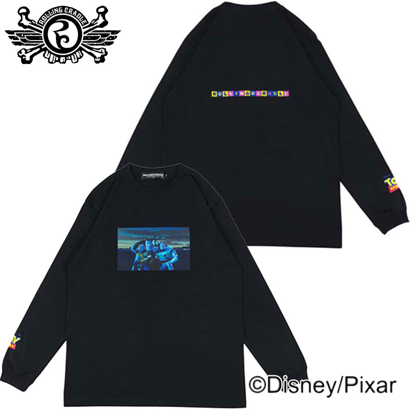 ローリングクレイドル ROLLING CRADLE × TOY STORY IT’S A CLOSE CALL L/S TEE(ブラック 黒 BLACK)ローリングクレイドルロンT ロリクレロンT ROLLING CRADLEロンT ロンT ロンTEE ロングスリーブ ロンティー 6090 TOY STORYコラボ トイストーリー