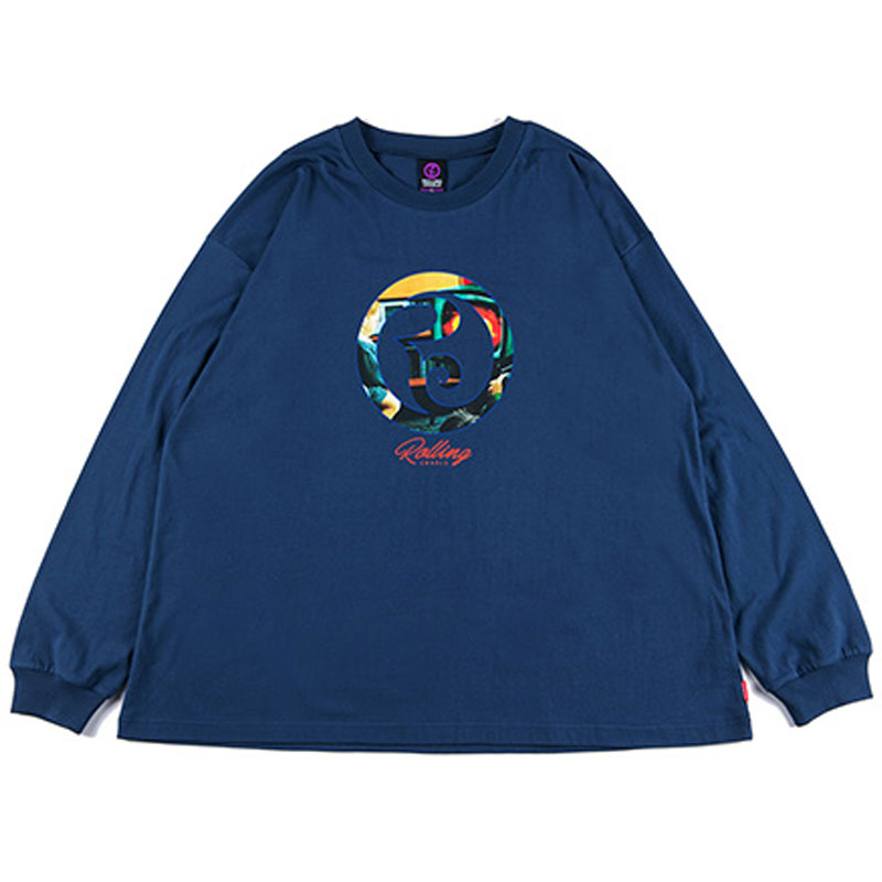 【Sサイズ ラスト1点】ローリングクレイドル ROLLING CRADLE CIRCLE LOGO LONG SLEEVE ( ネイビー NAVY ) ローリングクレイドルロンT ロリクレロンT ROLLING CRADLEロンT ローリングクレイドル長袖 ロリクレ長袖 ROLLINGCRADLE長袖