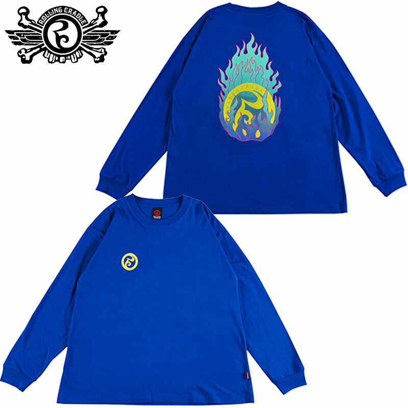 [ONCh ROLLING CRADLE BURNED LOGO LONG SLEEVE(u[  BLUE)[ONChT NT ROLLING CRADLET [ONChTEE NTEE OX[u eB[ 6090