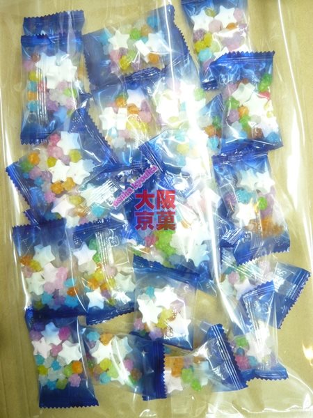 【メール便送料無料】大阪京菓ZRおかし企画 ツインクルスターラムネ&金平糖〔642円〕×1袋 +税