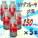 大阪京菓ZR島田製菓　250グラム【目安として約107粒】 シマダ フルーツ 大瓶 固形ラムネ菓子 ×5ホン【x5】【送料無料（沖縄は別途送料）】