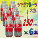 大阪京菓ZR島田製菓　250グラム【目安として約107粒】 シマダ フルーツ 大瓶 固形ラムネ菓子 ×6ホン【x6】【送料無料（沖縄は別途送料）】