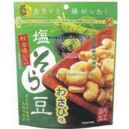 大阪京菓 ZRxMDH　100G 塩そら豆わさびスタンドパック×24個【xw】【送料無料（沖縄は別途送料）】