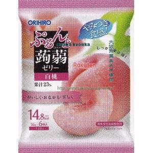 大阪京菓 ZRxオリヒロ　120G ぷるんと蒟蒻ゼリーパウチ白桃×48個【xw】【送料無料（沖縄は別途送料）】