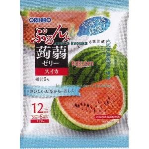 大阪京菓 ZRxオリヒロ　120G ぷるんと蒟蒻ゼリーパウチ　スイカ×48個【xw】【送料無料（沖縄は別途送料）】の商品画像