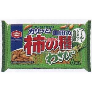 大阪京菓 ZRx亀田製菓　164G 亀田の柿の種わさび6袋詰×24個【xw】【送料無料（沖縄は別途送料）】