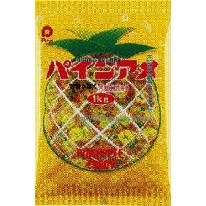 大阪京菓 ZRxパイン　1KG KG　パインアメ×10個【x】【送料無料（沖縄は別途送料）】