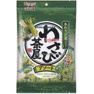 大阪京菓 ZRx春日井製菓　104G グリーン豆わさび茶屋アソート×24個【xwa5】【送料無料（沖縄は別途送料）】
