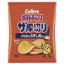 大阪京菓 ZRxカルビー 55G ポテトチップスザ厚切りのためのうすしお味×12個【xecoa5】【エコ配 送料無料 (沖縄県配送不可 時間指定と夜間お届け不可)】