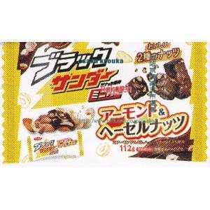 大阪京菓 ZRx有楽製菓　112G ブラックサンダーミニバーアーモンド＆ヘーゼルナッツ×24個【xecoa5】【エコ配 送料無料 （沖縄県配送不可 時間指定と夜間お届け不可）】