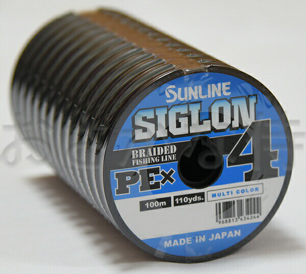 サンライン シグロン PE X4 3号 50lb 22.0kg 100m 連結 4本撚りPEライン マルチカラー10m 5色 SUNLINE SIGLON