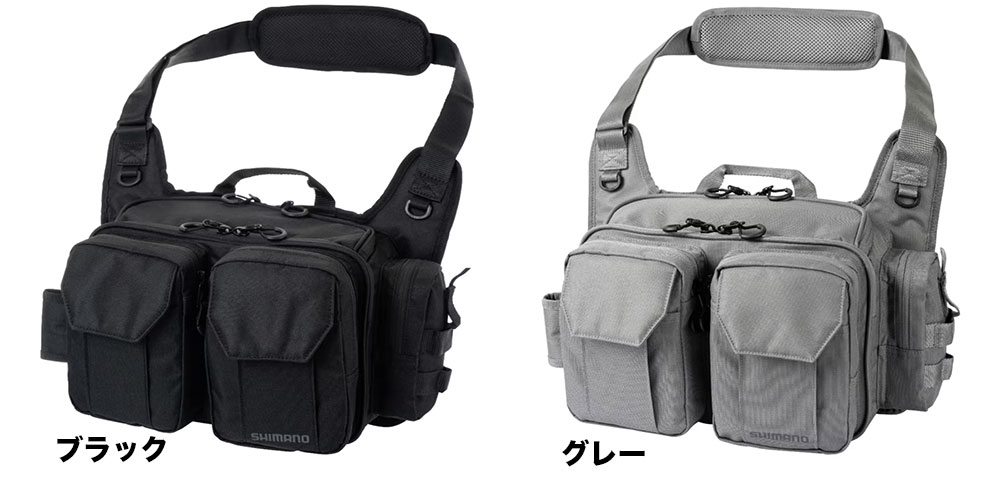 シマノ タフショルダー BS-221W Mサイズ(10×32×21cm) ブラック/グレー shimano