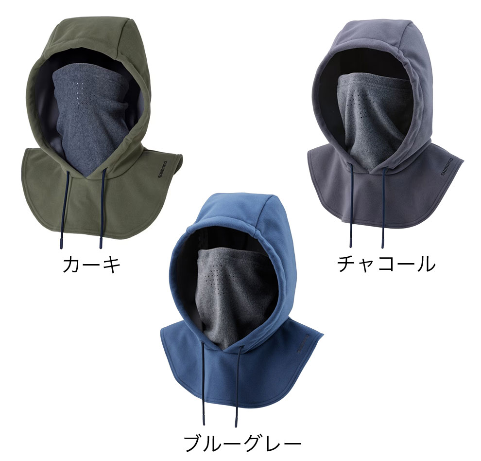 シマノ ゴアテックスウィンドストッパー フードウォーマー AC-030W FREE カーキ/ブルーグレー/チャコー..