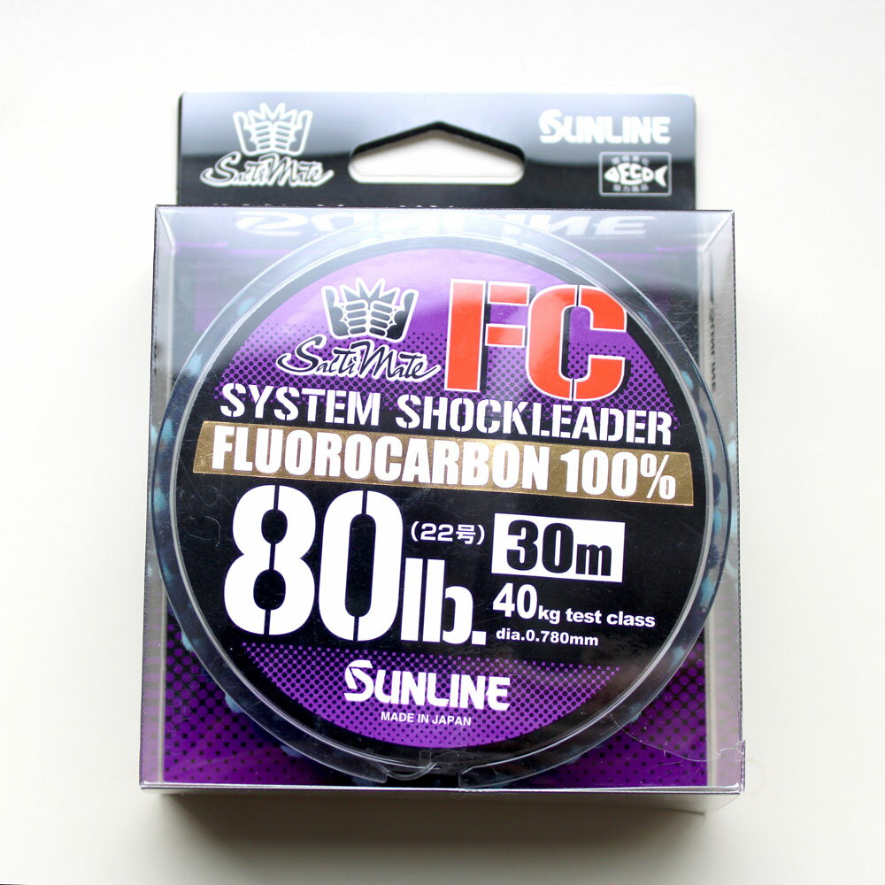 訳あり品　システムショックリーダーFC 30m 80lB 22号 40Kg フロロリーダー ショックリーダー フロロカーボン SYSTEM SHOCK LEADER FC サンライン　浜田商会