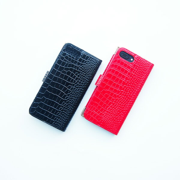 スマホケース iPhone7 iPhone7 Plus Galaxy S7 edge ケース クロコダイル柄 手帳型 カバー ワニ皮