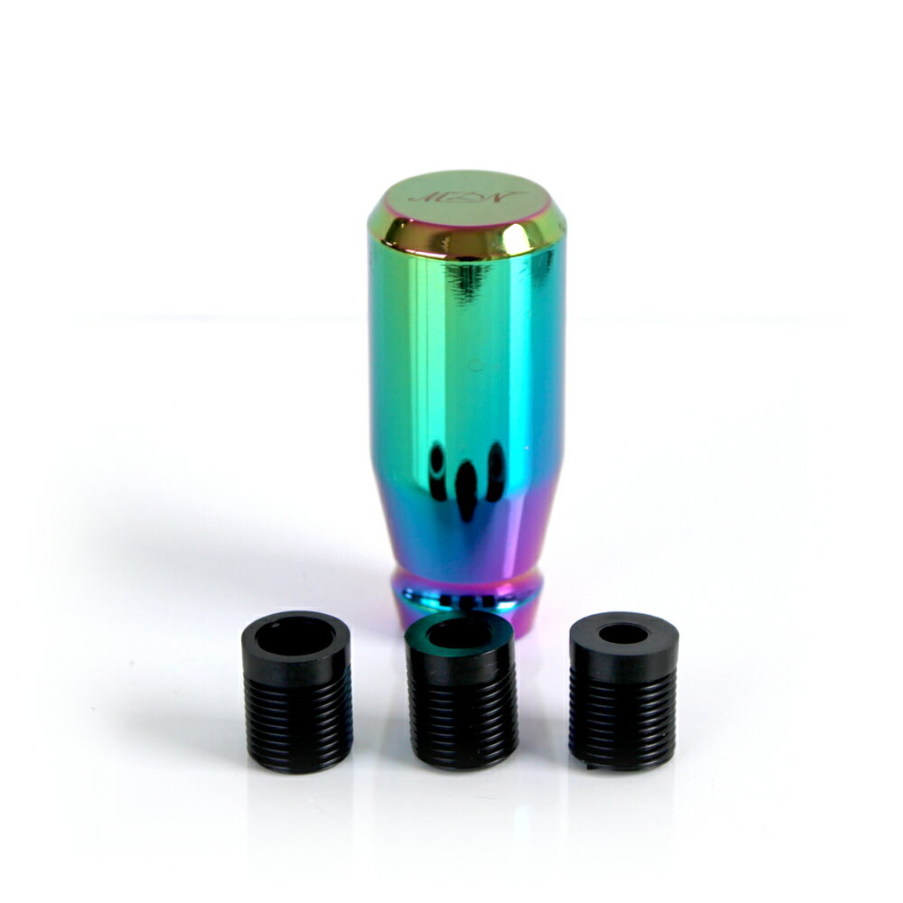 アウトレット品 シフトノブ 汎用品 デモカー外し アルミ合金 スティック型 レインボー 簡単交換 3タイプ 8 10 12 mm アタッチメント 内装 パーツ インテリア mdn-shift-02