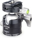 ARTCISE QB40 ボール自由雲台 360°回転可能 小型 軽量パノラマ雲台 耐荷重20KG 40mmパイプ径採用 持ち運び便利 小型ボール雲台