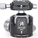 ARTCISE GB44 ボール自由雲台 720°回転可能 小型 軽量パノラマ雲台 耐荷重25KG 44mmパイプ径採用持ち運び便利 小型ボール雲台 高安定性小型三脚 写真/録画/観察/会議など多場景適用 12ヶ月保証