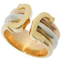 【最大10万円割引クーポン 7/12 20時から】 CARTIER カルティエ 2C リング K18YG K18WG K18PG 750 スリーカラーゴールド ...