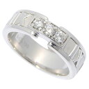 【最大10万円割引クーポン 7/12 20時から】 TIFFANY & Co. ティファニー アトラス 3P ダイヤ リング K18WG 750 ホワイトゴール...