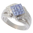 LES ESSENTIELLES レ・エッセンシャル デザイン サファイア ダイヤ リング K18WG 750 ホワイトゴールド サファイア 0.73ct ダイ...