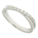 PONTE VECCHIO ポンテヴェキオ デザイン ダイヤ ダブル リング K18WG 750 ホワイトゴールド ダイヤモンド 0.12ct 12号 指輪 アクセサリー レディース 送料無料 241100082123 ★
